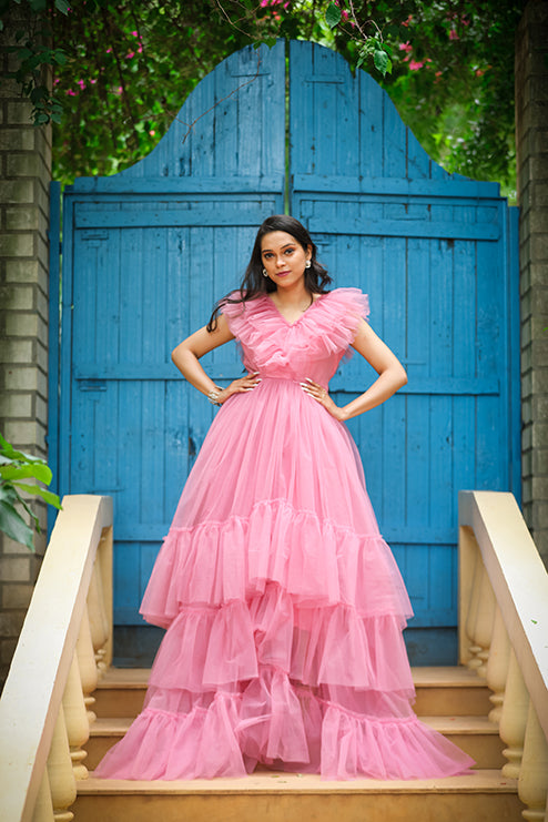 Ball Gown Light Pink Colour
