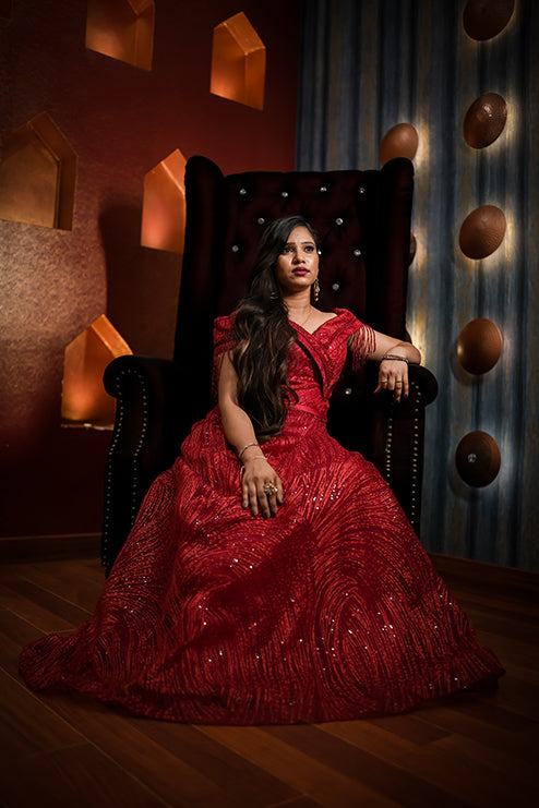 Red Premiam Ball Gown
