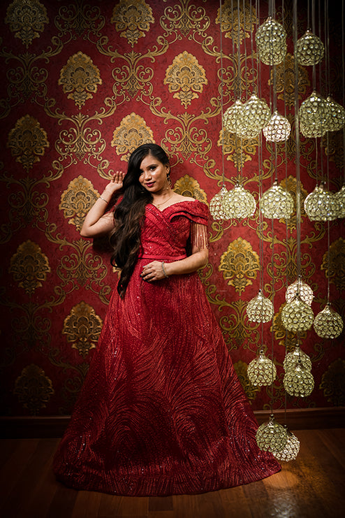 Red Premiam Ball Gown