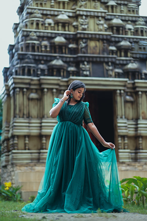 Ball Gown Premiam Green Colour