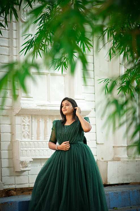 Ball Gown Premiam Green Colour