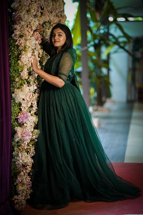 Ball Gown Premiam Green Colour