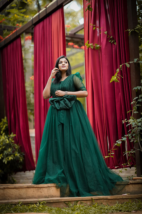 Ball Gown Premiam Green Colour