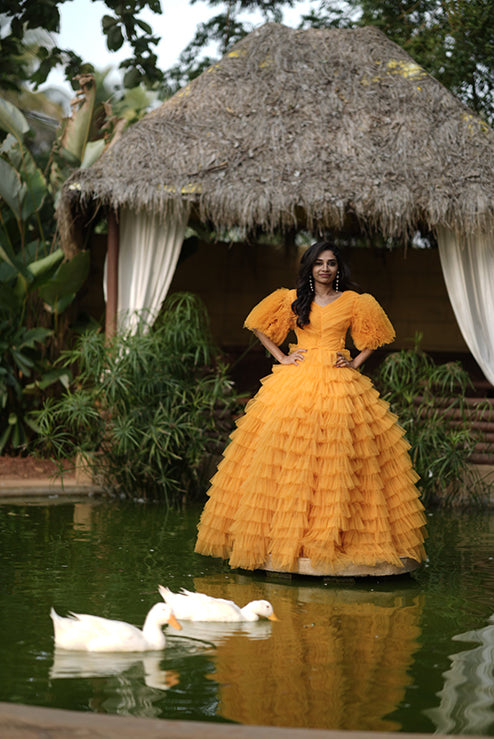 Ball Gown Orrenge Colour