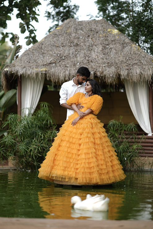 Ball Gown Orrenge Colour