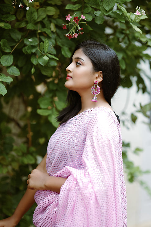 Saree Ligth Pink Colour