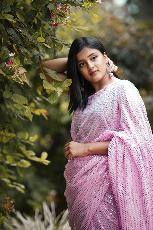 premiam Treditional Saree Light Pink Saree