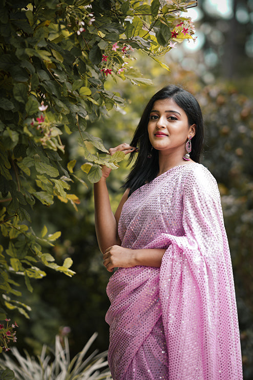 premiam Treditional Saree Light Pink Saree
