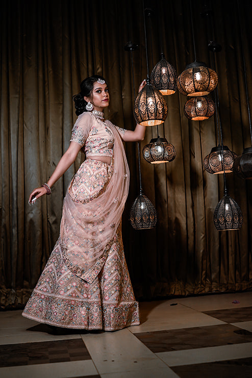 Treaditional Lehengga Light Creem Colour