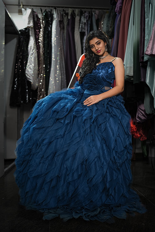 Ball Gown Premiam Rama Green Colour
