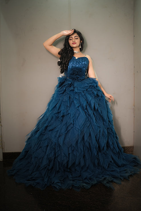 Ball Gown Premiam Rama Green Colour