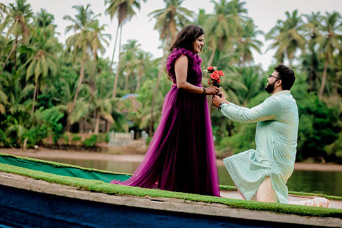 Pree Wedding Ball Gown And Long Tail Gown Purple