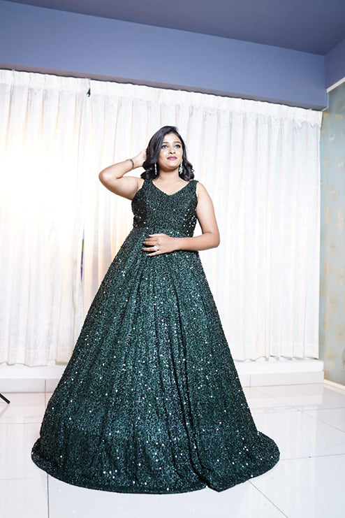 Ball Gown Green Colour