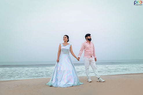 Ball Gown Sky Blue Colour