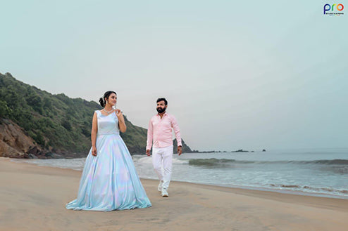 Ball Gown Sky Blue Colour