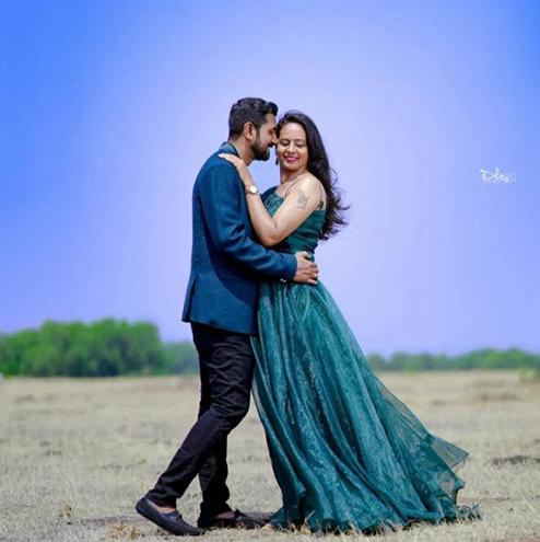 Pree Wedding Long Gown Bottle Green