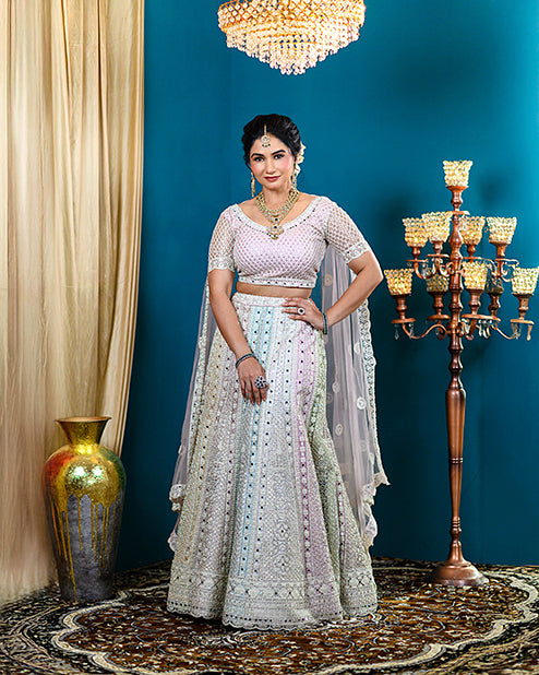 Traditional Lehengga mirar Work
