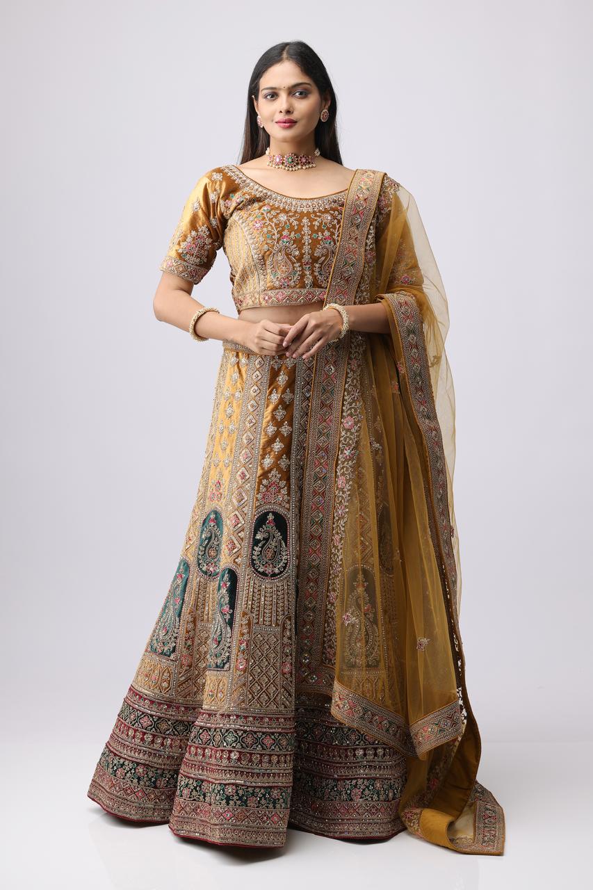 Bridal Wedding Lehegga Gold