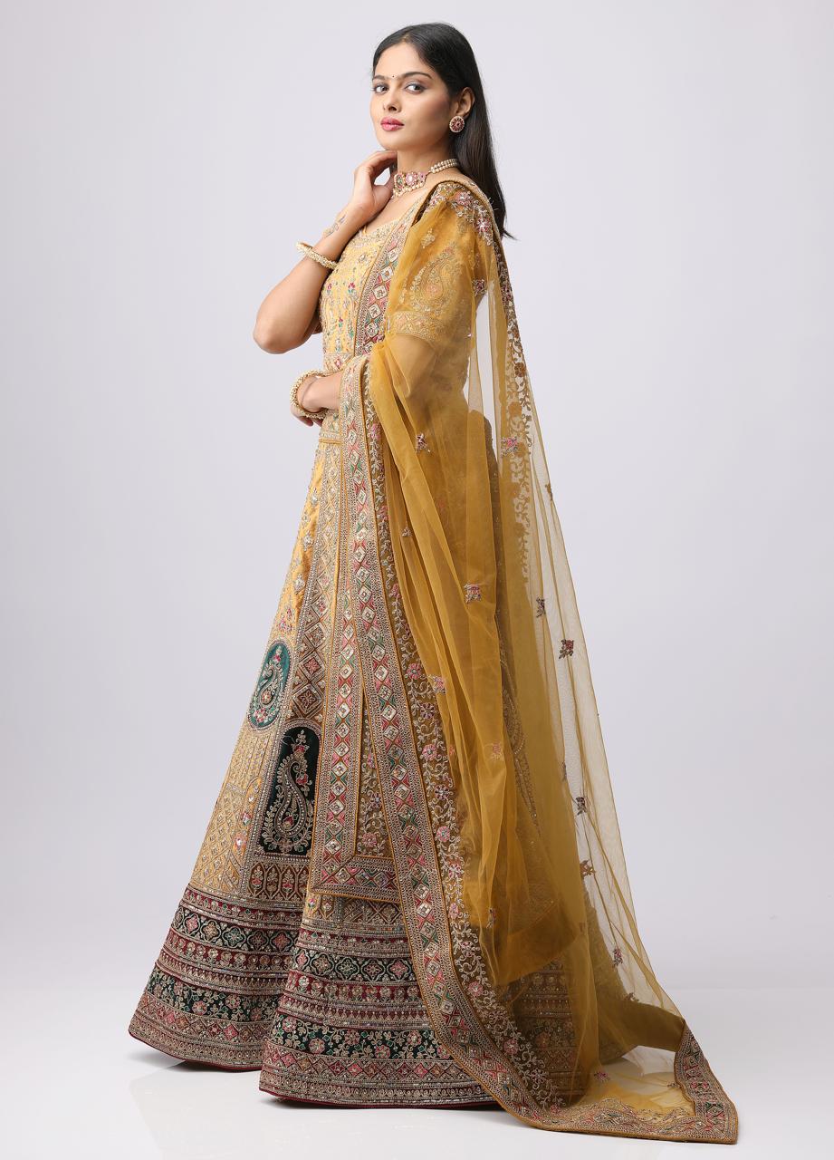 Bridal Wedding Lehegga Gold
