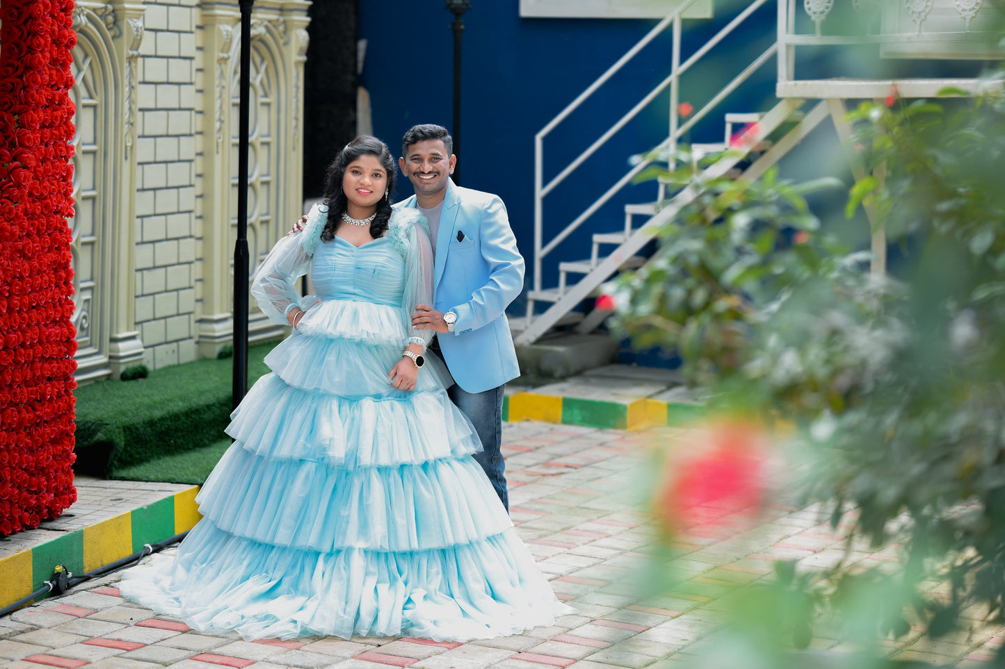 Premiam Ball Gown Sky Blue Colour