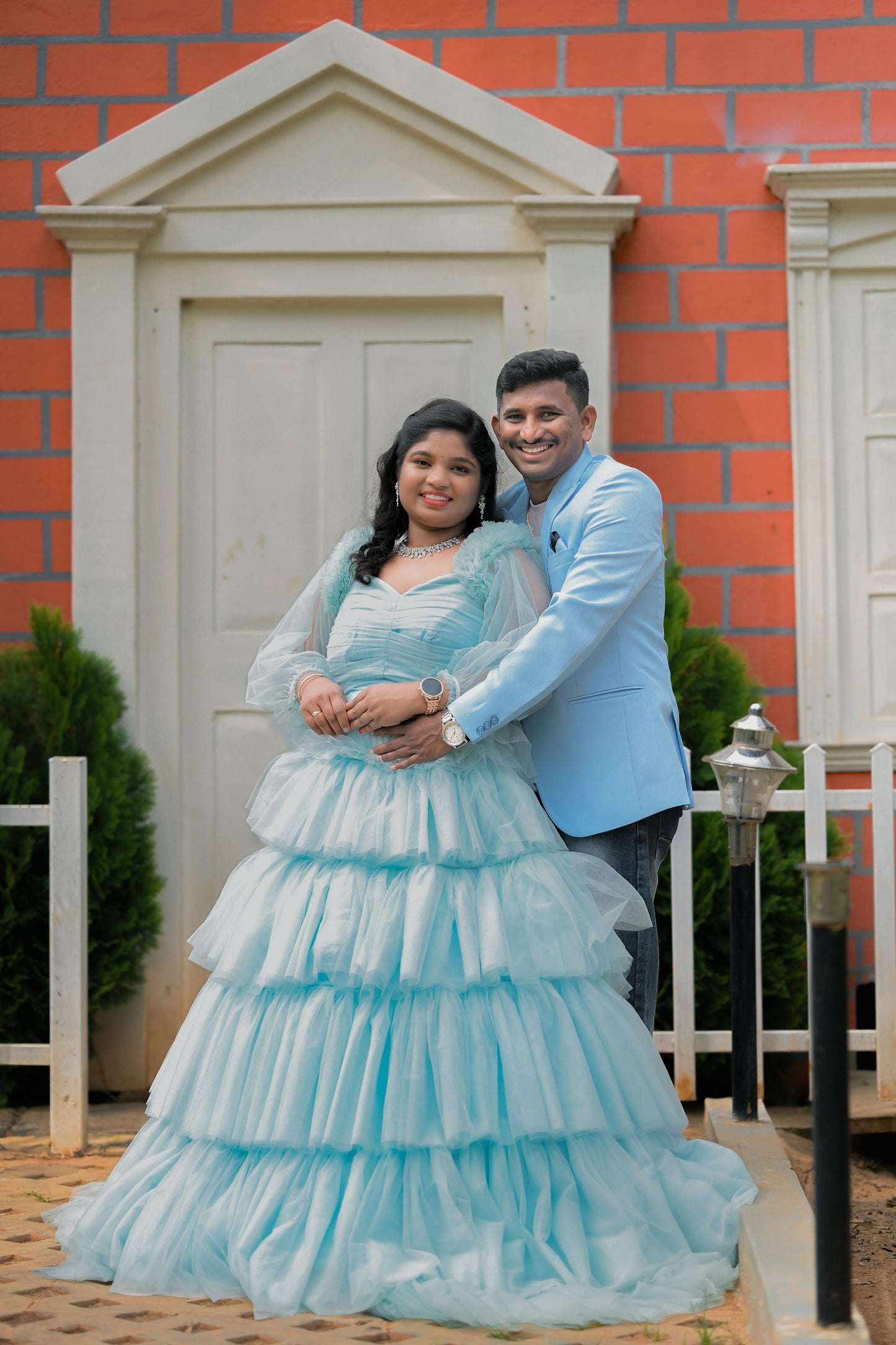 Premiam Ball Gown Sky Blue Colour