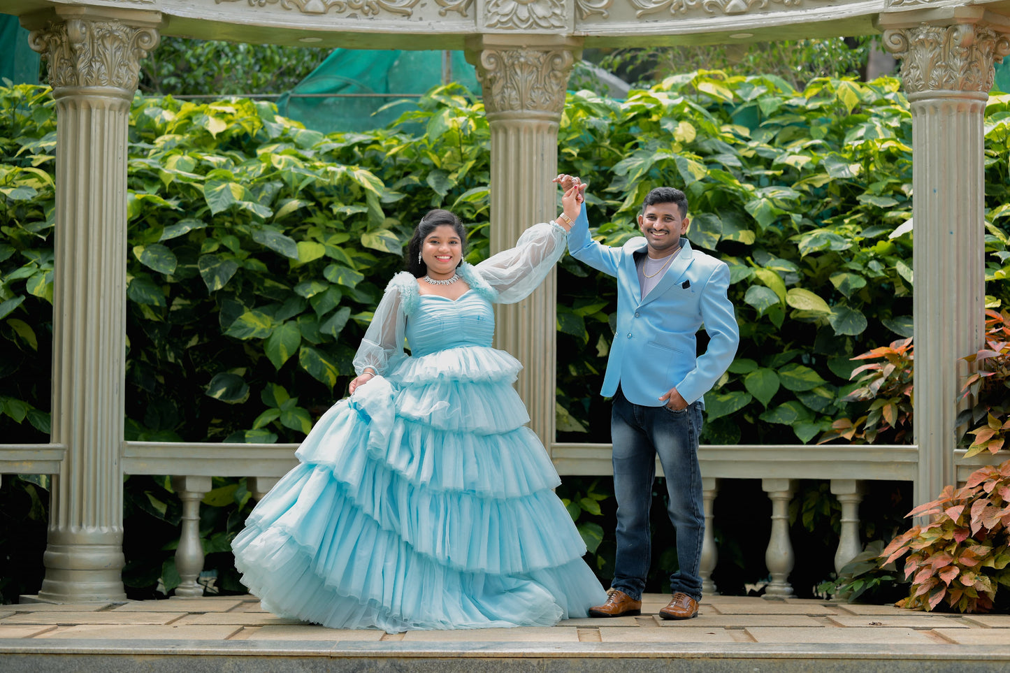 Premiam Ball Gown Sky Blue Colour