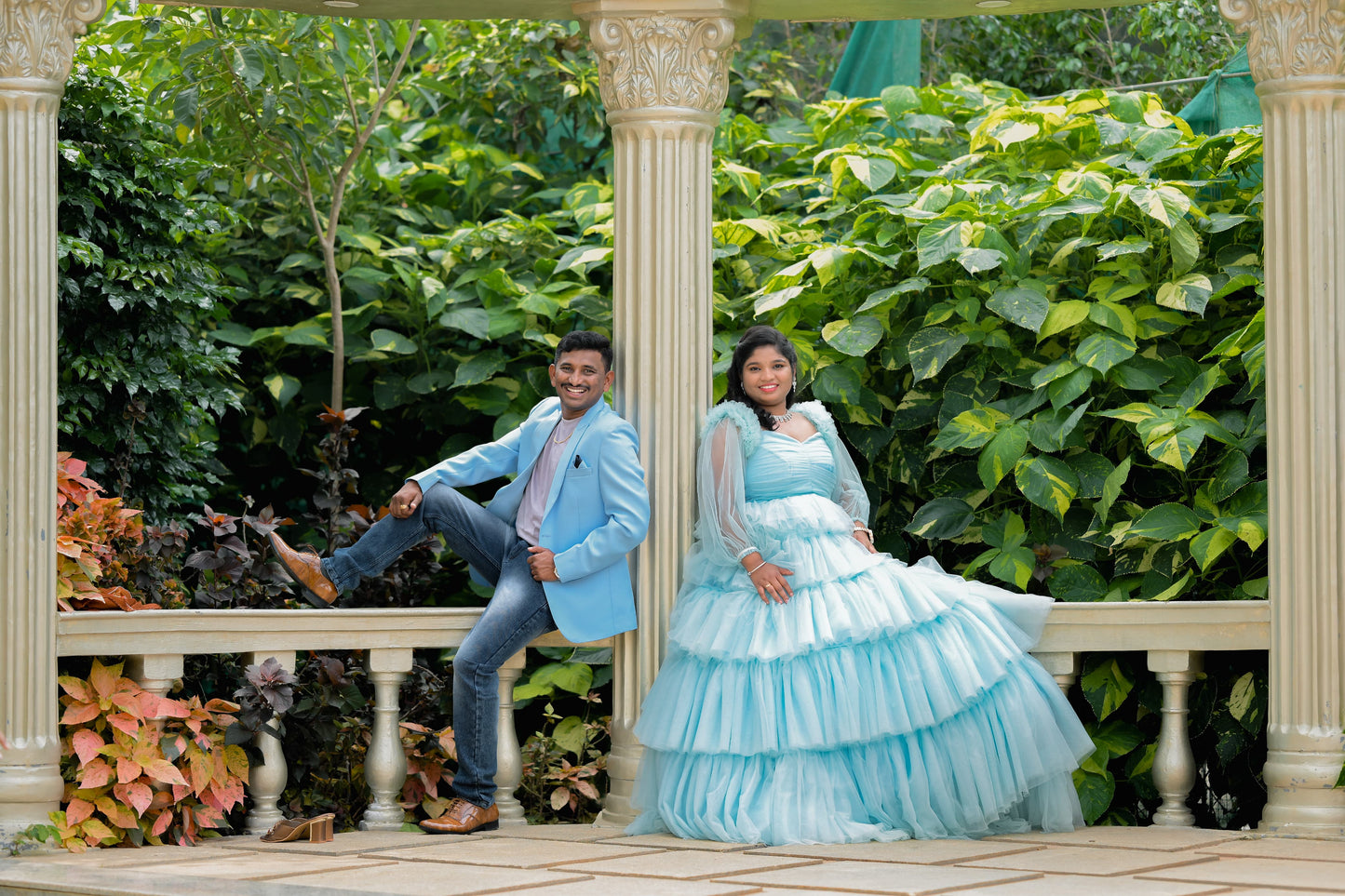 Premiam Ball Gown Sky Blue Colour