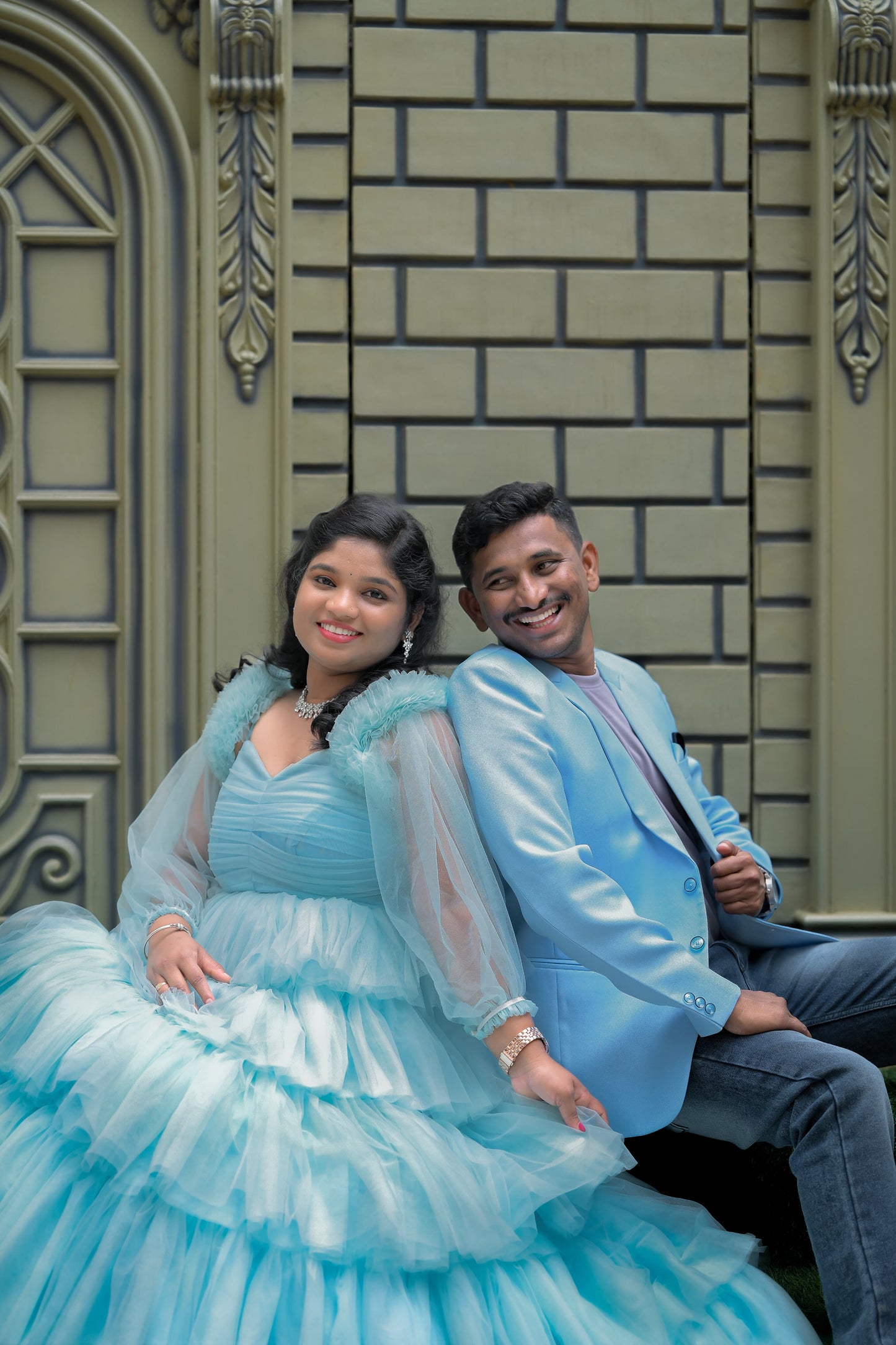 Premiam Ball Gown Sky Blue Colour