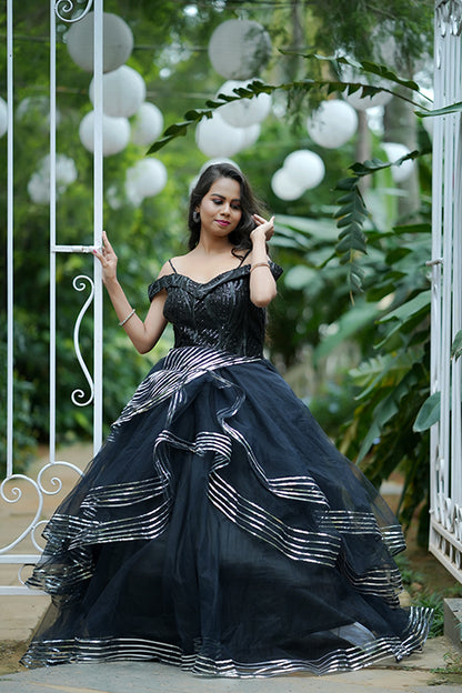 Premiam Ball Gown Black Colour