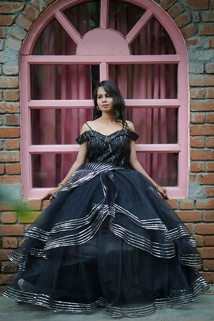 Premiam Ball Gown Black Colour