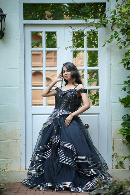 Premiam Ball Gown Black Colour