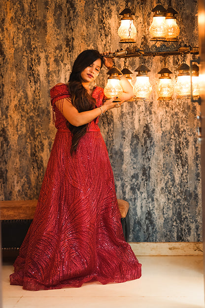 Red Premiam Ball Gown