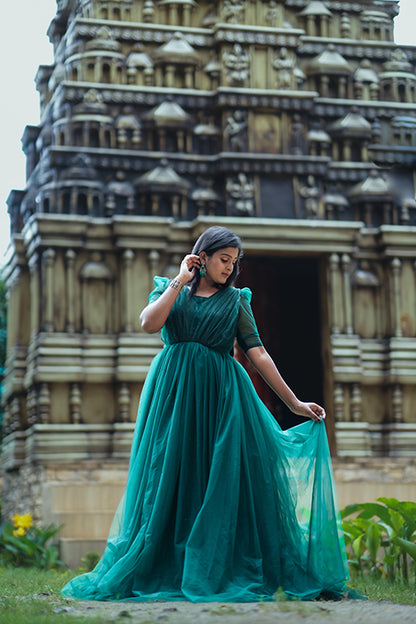 Ball Gown Premiam Green Colour