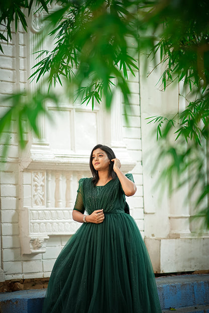 Ball Gown Premiam Green Colour