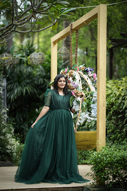 Ball Gown Premiam Green Colour