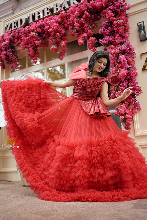 Premiam Red Ball Gown