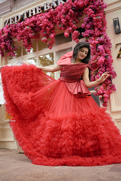 Premiam Red Ball Gown