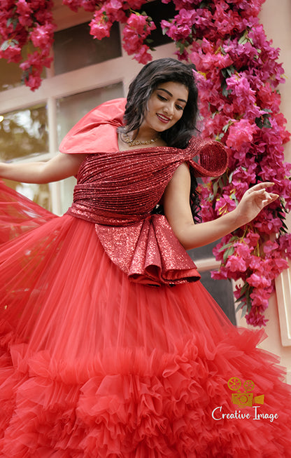 Premiam Red Ball Gown