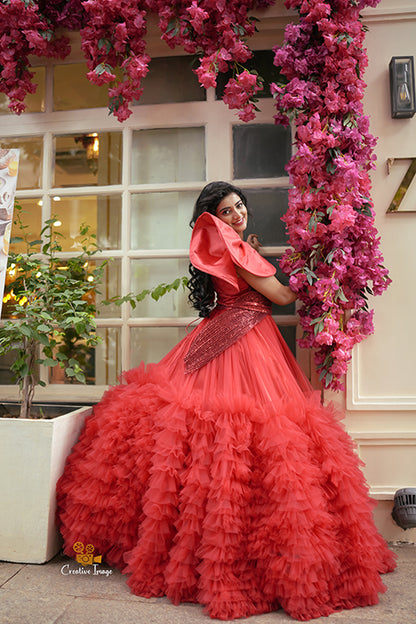 Premiam Red Ball Gown