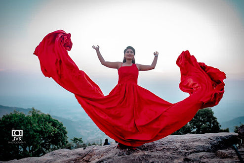 Premiam Ball Gown Red Colour