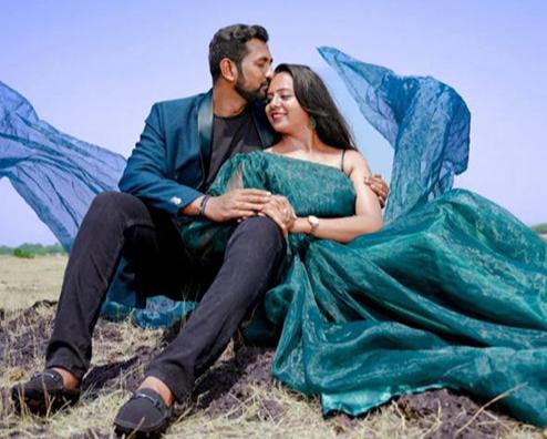 Pree Wedding Long Gown Bottle Green