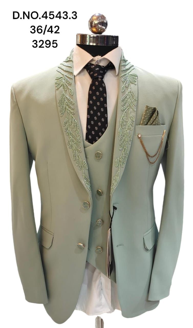 Men Wedding Suit Pista Green
