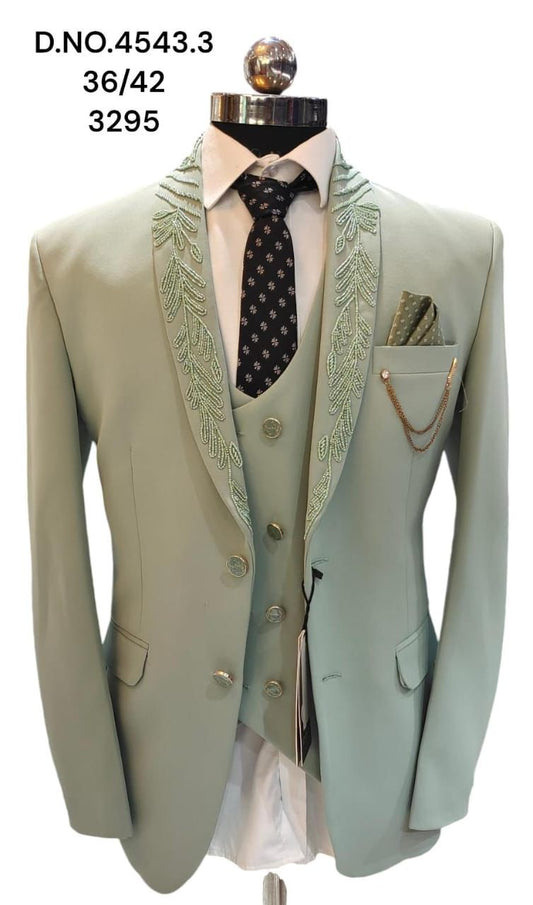 Men Wedding Suit Pista Green